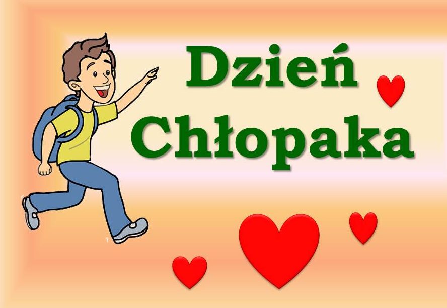 Kartka z chłopcem i napisem dzień chłopaka