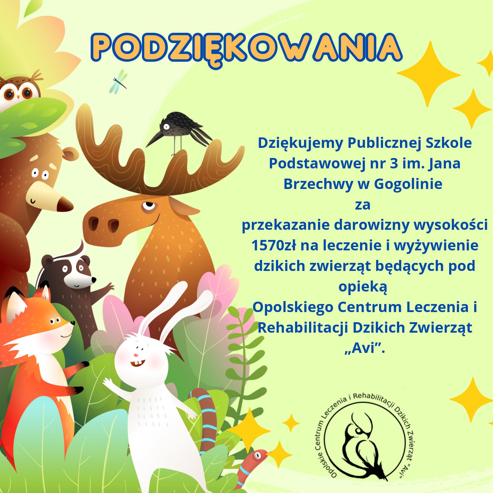 Opolskie Centrum Leczenia i Rehabilitacji Dzikich Zwierząt Avi ul. Leśna 5 46 024 Łubnia